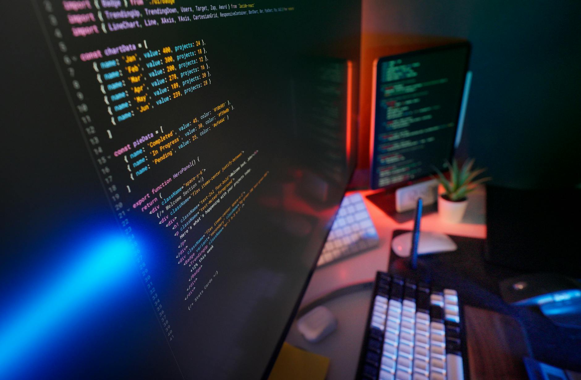 Computer screen displaying algorithmic trading patterns and data analysis