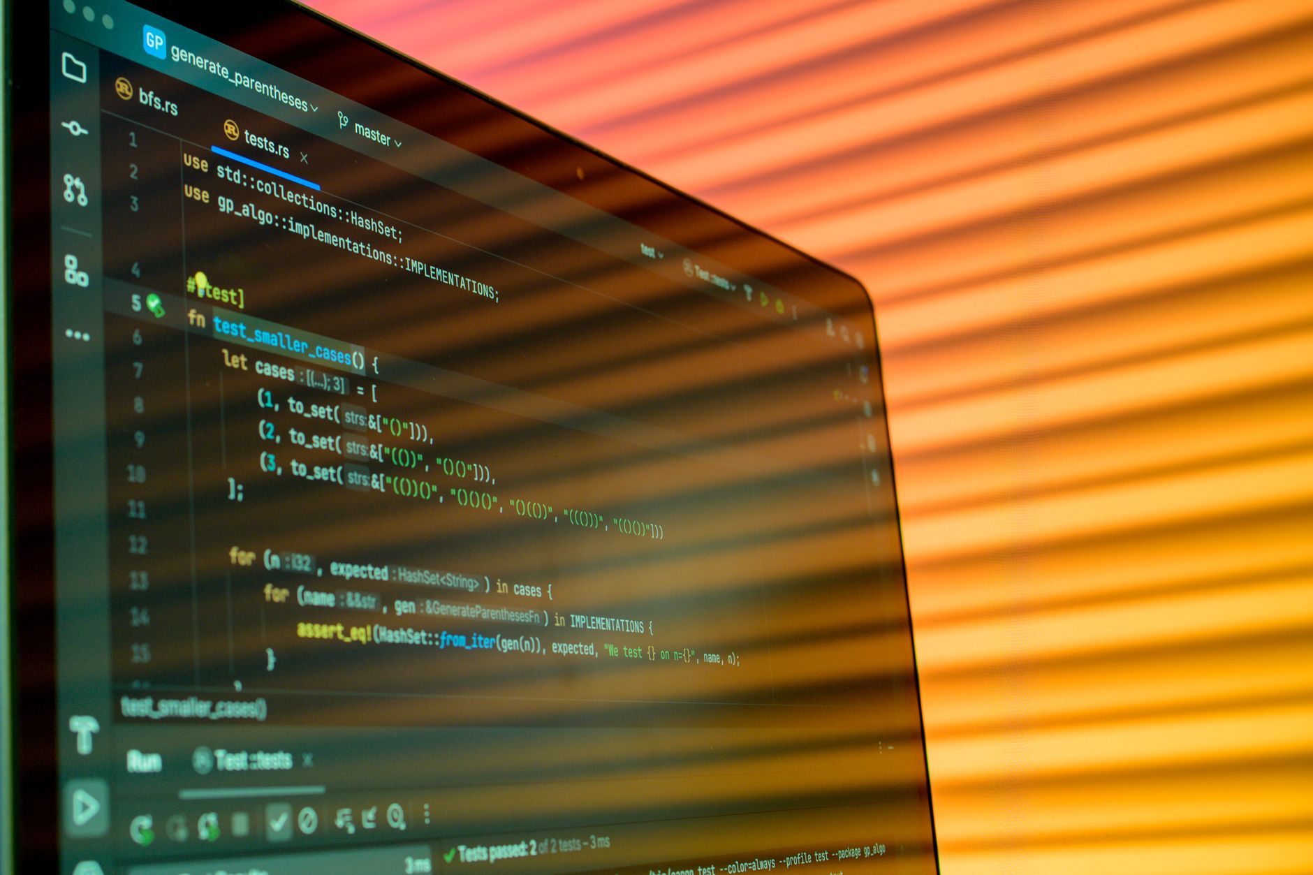A close-up of a computer screen displaying data and code